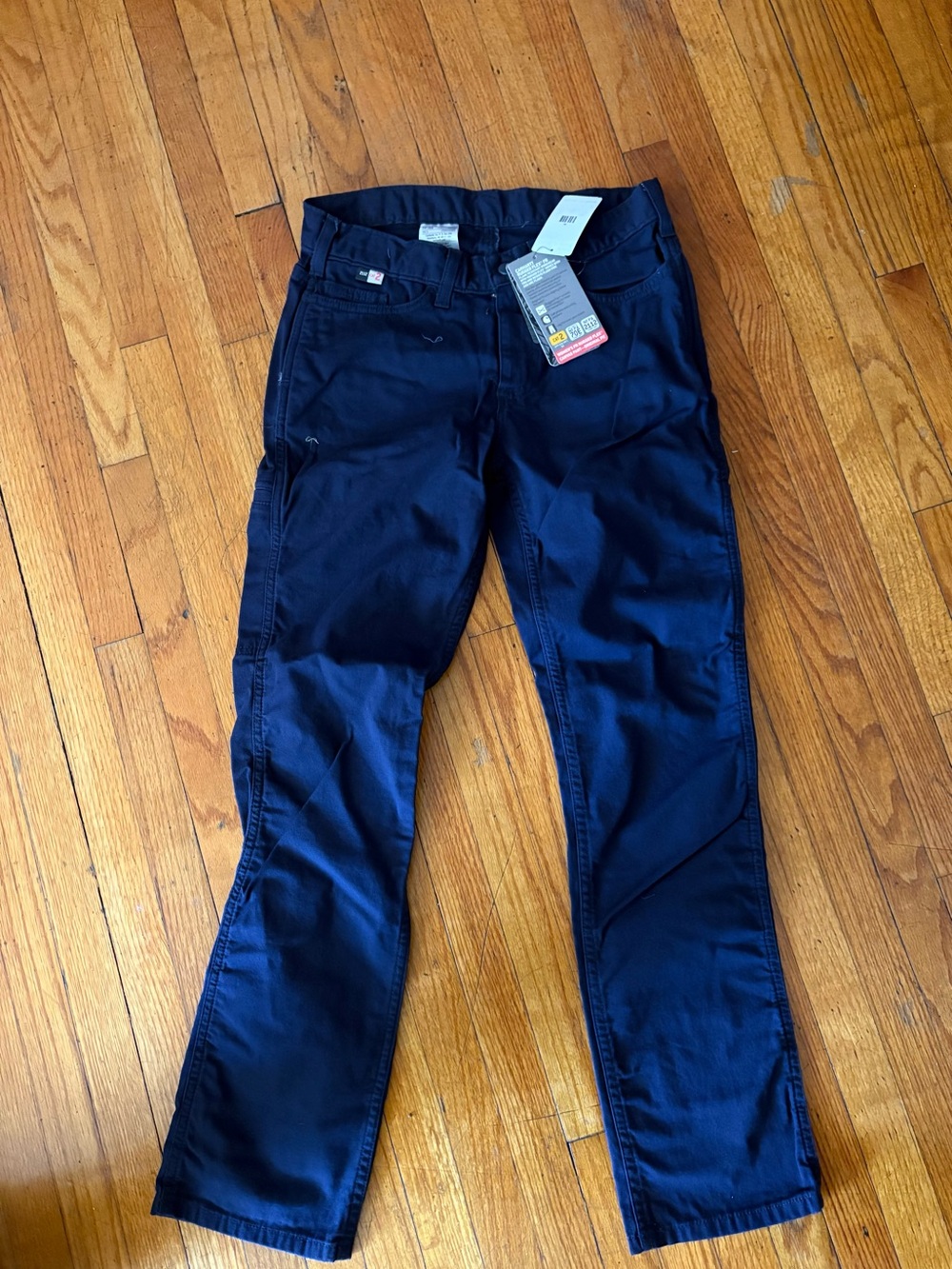 Carhartt FR Rugged Flex Canvas Pants Women's 4 Regular Navy Original Fit CAT 2